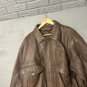 ADVENTURE BOUND ORIGINALS BY WILSONS MEN'S AVIATOR LEATHER JACKET SIZE L
